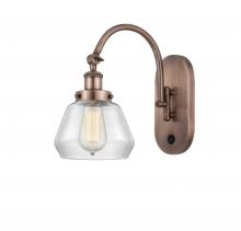  918-1W-AC-G172 - Fulton - 1 Light - 7 inch - Antique Copper - Sconce