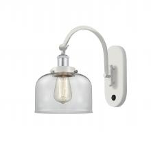  918-1W-WPC-G72 - Bell - 1 Light - 8 inch - White Polished Chrome - Sconce