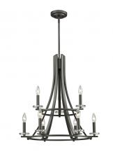  2010-9BRZ - 9 Light Chandelier