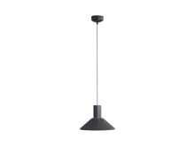 Golden 3133-P13 FB-GY - Faroe 13" LED Pendant in Flecked Black/Grey