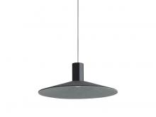 Golden 3133-P20 FB-GY - Faroe 20" LED Pendant in Flecked Black/Grey