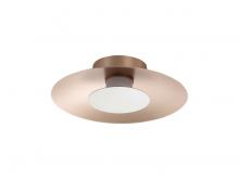 Golden 6400-FM12 FRG-SAN - Luma LED Flush Mount - 12" in French Gold with Sand Nickel Shade
