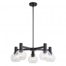  H0296 - Marshall 27-in. 5 Light Chandelier Matte Black