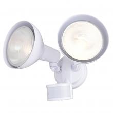  T0696 - 11.75-in. 2 Light Outdoor Motion Sensor Security Flood Light White 240 Deg.