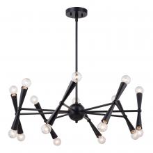  H0292 - Drake 29-in. 16 Light Chandelier Matte Black