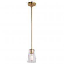  P0397 - Beverly 4.5-in 1 Light Mini Pendant Muted Brass