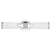  W0389 - Levitt 2 Light Wall Light Polished Nickel