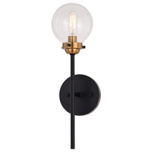  W0395 - Orbit 1 Light Wall Light Oil Rubbed Bronze and Muted Brass