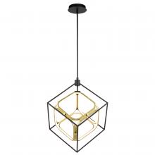  P0413 - Anson 23.5-in. W LED Pendant Matte Black and Gold