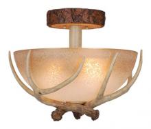  CF33016NS - Lodge 16-in Antler Semi Flush Ceiling Light Noachian Stone