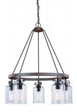  H0198 - Milone 5L Chandelier Textured Rustic Bronze