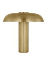  SLTB26627NB - Sean Lavin Louver 1-light dimmable LED medium table lamp with natural brass finish