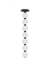  SLPD22627BZR-277 - Sean Lavin Perle 1-light dimmable LED pendant with dark bronze finish and glass shade