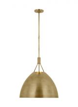  SLPD26827NB - Sean Lavin Sospeso 1-light dimmable LED dome extra large pendant with natural brass finish