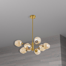  ABI-268P-VB - 8LT Halogen Chandelier, VB with Champagne Glass