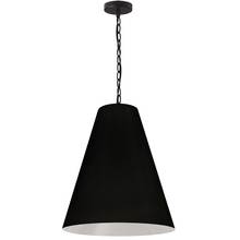  ANA-M-MB-797 - 1LT Anaya Medium Pendant,  MB w/ BK Shade