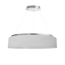  CIR-2634C-SV-790 - 34W Chandelier, Silver w/ White Shade