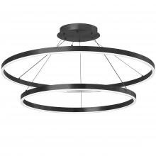  CIR-3397C-5CCT-MB - 97W Colour Changing Temperature Chandelier, Matte Black with White Acrylic Diffuser