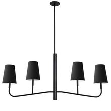  ELN-534HC-MB-797 - 4LT Incan Horizontal Chandelier, MB w/ BK Shades