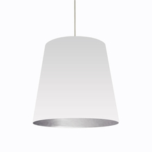  OD-L-691 - 1LT Oversized Drum Pendant,Large - Wht/Slv