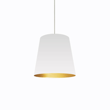  OD-M-692 - 1LT Oversized Drum Pendant,Medium - Wht/Gld