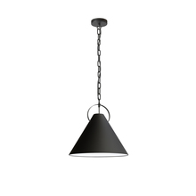  PCN-161P-MB-797 - 1LT Incand Pendant, MB w/ BK Shade