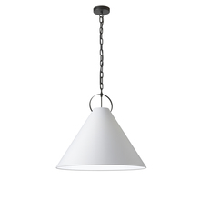  PCN-241P-MB-790 - 1 Light Incandescent Pendant, Matte Black with White Shade