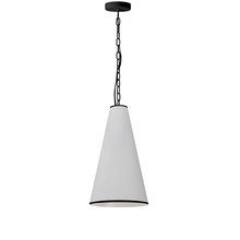  PYM-S-MB-BW - 1LT Incandescent Pendant, MB w/ WH Shade & BK trim