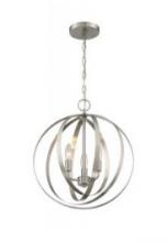  60/7047 - Pendleton - 3 Light Pendant with- Brushed Nickel Finish