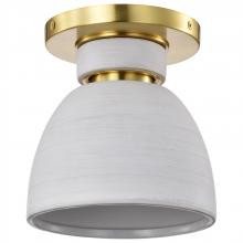  60/8001 - Collins; 8 Inch Flush Mount; Ceramic with Gold Accents