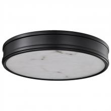  62/2101 - Kendall; 14 Inch LED Flush Mount; Matte Black with Alabaster Glass